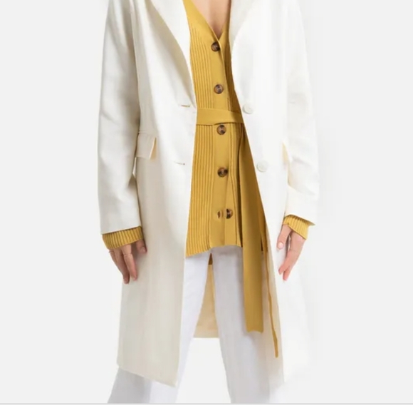 Prima Cream LINEN Duster/Light Trench. Sz Med. NWTs - Picture 3 of 6